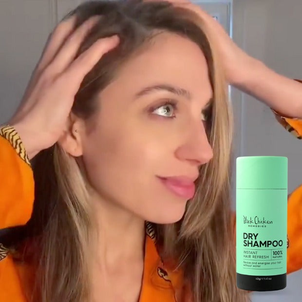 Organic and eco-friendly natural dry shampoo for refreshing and volumizing hair