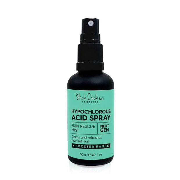 Hypochlorous Acid Spray ingredients — Aqua, Sodium Chloride, Hypochlorous Acid, Acetic Acid