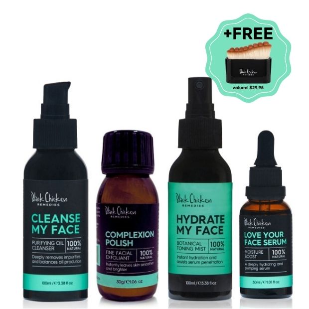 Set of skincare products from Black Chicken Remedies 